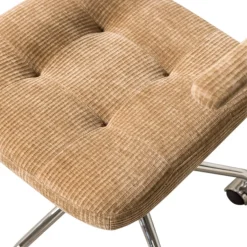 WOOOD Drehstuhl »Kova mit Rippenstoff-Bezug höhenverstellbar, B 54 x T 60 x H 87 cm« () Drehbar, Hohe Verschleißfestigkeit, Tragkraft 125 kg