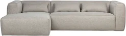 WOOOD Ecksofa »Bean Mischgewebe wasserabweisend mit Kissen H 73 x B 305 x T 175/96 cm« Links, Tragkraft 100 kg pro Sitzplatz, Gute Verschleißfestigkeit