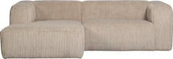 WOOOD Ecksofa »Bean Ripsbezug vollständig bezogen, H 73 x B 254 x T 175 cm« Links, Tragkraft 100 kg pro Sitzplatz, Gute Verschleißfestigkeit