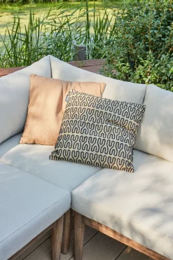 WOOOD Ecksofa »Biam Akazienholz mit Kissen und Eckaufbau H 67 x B 227 x T 227 cm« Tragkraft 500 kg, natürliche Holzöle für Wasserabweisung, pfleigleicht