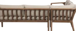 WOOOD Ecksofa »Biam Akazienholz mit Kissen und Eckaufbau H 67 x B 227 x T 227 cm« Tragkraft 500 kg, natürliche Holzöle für Wasserabweisung, pfleigleicht