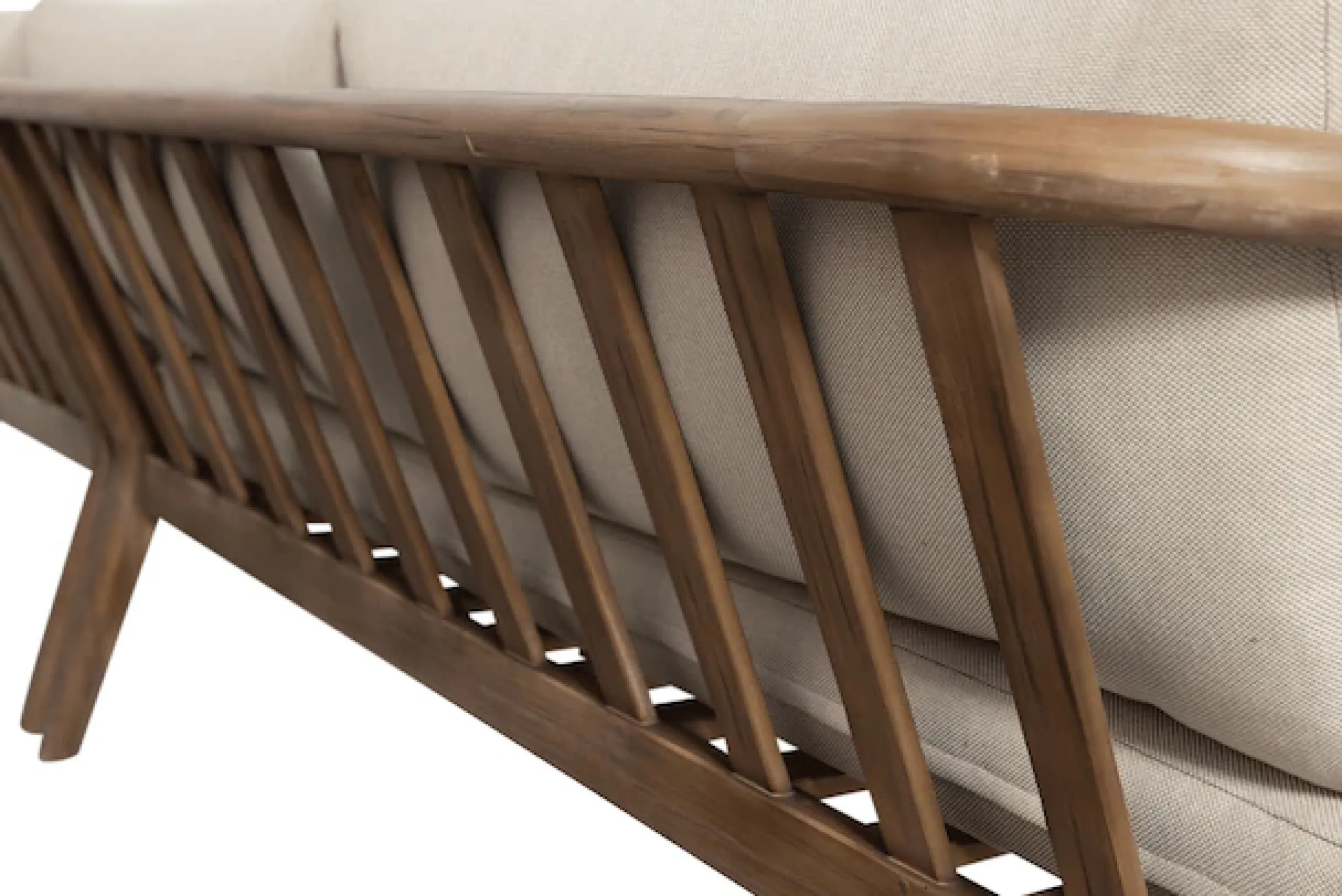 WOOOD Ecksofa »Biam Akazienholz mit Kissen und Eckaufbau H 67 x B 227 x T 227 cm« Tragkraft 500 kg, natürliche Holzöle für Wasserabweisung, pfleigleicht