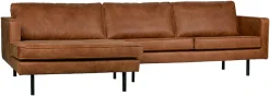 WOOOD Ecksofa »Rodeo Recycling-Lederfaser-Verbundstoff,H 85 x B 300 x T 155/86 cm« Metallbeine, Tragkraft 250 kg, Gute Verschleißfestigkeit, pfleigleicht