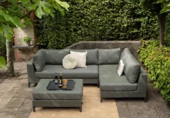 WOOOD Ecksofa »Sicilié Aluminiumgestell Dyed Acrylic-Stoff, H 60 x B 246 x D 262 cm« Tragkraft 500 kg gesamt, UV-beständig und chlorwasserbeständig
