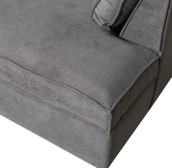WOOOD Ecksofa »Thomas Rechts Bezug mit Steppnaht, H 92 x B 283 x D 197 cm« Tragkraft 400 kg, Losse Sitz- und Rückenkissen, Pfleiglicht