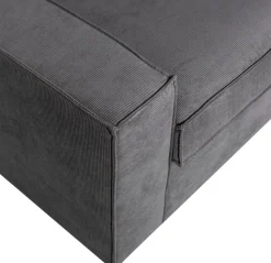 WOOOD Ecksofa »Thomas Rechts Bezug mit Steppnaht, H 92 x B 283 x D 197 cm« Tragkraft 400 kg, Losse Sitz- und Rückenkissen, Pfleiglicht