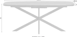 WOOOD Esstisch »Arros MDF Lackiert Ausziehbar, B 220 x T 90 x H 75 cm« Ovale Form, Tragkraft Mittelteil 100 kg, sichtbare Maserung