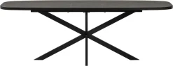 WOOOD Esstisch »Arros MDF Lackiert Ausziehbar, B 220 x T 90 x H 75 cm« Ovale Form, Tragkraft Mittelteil 100 kg, sichtbare Maserung