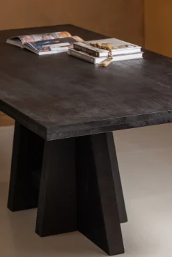 WOOOD Esstisch »Kean Mangoholz mit markanten Standbeinen, H 75 x B 220 x T 100 cm« Tragkraft 150 kg, ingeniöse Verbindungstechnik, pfleigleicht