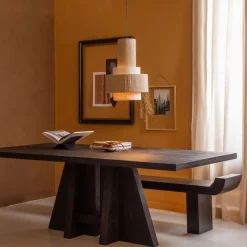 WOOOD Esstisch »Kean Mangoholz mit markanten Standbeinen, H 75 x B 220 x T 100 cm« Tragkraft 150 kg, ingeniöse Verbindungstechnik, pfleigleicht
