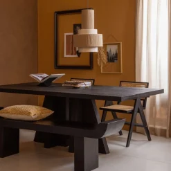 WOOOD Esstisch »Kean Mangoholz mit markanten Standbeinen, H 75 x B 220 x T 100 cm« Tragkraft 150 kg, ingeniöse Verbindungstechnik, pfleigleicht