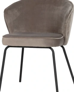 WOOOD Esszimmerstuhl »Admit Bezug mit Metallgestell und runde Formen H 78 x B 60 x T 58 cm« (Set) 2 Stk.(Set, 2 St) Velvet, Tragkraft 150 kg, schwarzen Beinen, pfleigleicht