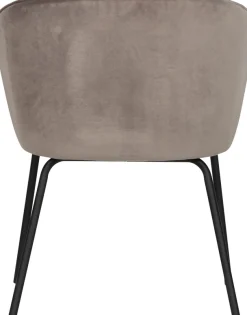 WOOOD Esszimmerstuhl »Admit Bezug mit Metallgestell und runde Formen H 78 x B 60 x T 58 cm« (Set) 2 Stk.(Set, 2 St) Velvet, Tragkraft 150 kg, schwarzen Beinen, pfleigleicht