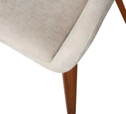 WOOOD Esszimmerstuhl »Base mit Velvet-Melange-Bezug, B 58 x T 58 x H 80 cm« (Set) 2 Stk.Walnussfurnier-Gestell, Armlehnen integriert, Tragkraft 100 kg