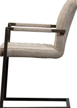 WOOOD Esszimmerstuhl »Bas« (Set) 2 Stk.Freischwinger, gepolstert,Breite 54 cm, Metallgestell