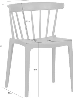 WOOOD Esszimmerstuhl »BLISS« () 2 Stk.geeignet für den Innen- und Außenbereich, H 75 cm x B 52 cm
