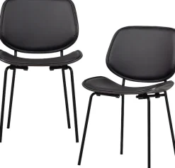 WOOOD Esszimmerstuhl »Close In mit Kunstleder-Bezug und Metallgestell B 49 x T 57 x H 80 cm« (Set) 2 Stk.Pulverbeschichtetes gestell, Tragkraft 150 kg, Lieferung im Zweierpack
