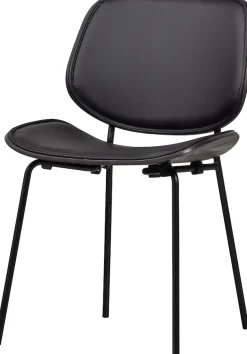 WOOOD Esszimmerstuhl »Close In mit Kunstleder-Bezug und Metallgestell B 49 x T 57 x H 80 cm« (Set) 2 Stk.Pulverbeschichtetes gestell, Tragkraft 150 kg, Lieferung im Zweierpack