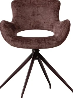 WOOOD Esszimmerstuhl »Eliva mit Grobstruktur-Velvetbezug und Metallgestell 58 x 82 x 58 cm« () Sehr hohe Verschleißfestigkeit, Drehmechanismus, Pfleiglicht