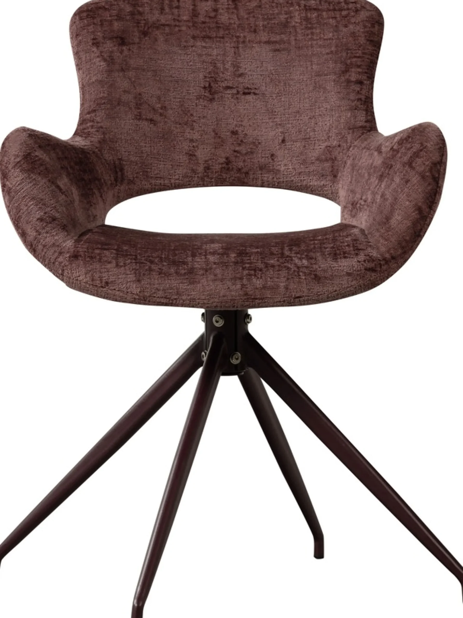 WOOOD Esszimmerstuhl »Eliva mit Grobstruktur-Velvetbezug und Metallgestell 58 x 82 x 58 cm« () Sehr hohe Verschleißfestigkeit, Drehmechanismus, Pfleiglicht