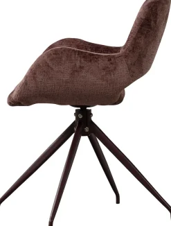 WOOOD Esszimmerstuhl »Eliva mit Grobstruktur-Velvetbezug und Metallgestell 58 x 82 x 58 cm« () Sehr hohe Verschleißfestigkeit, Drehmechanismus, Pfleiglicht