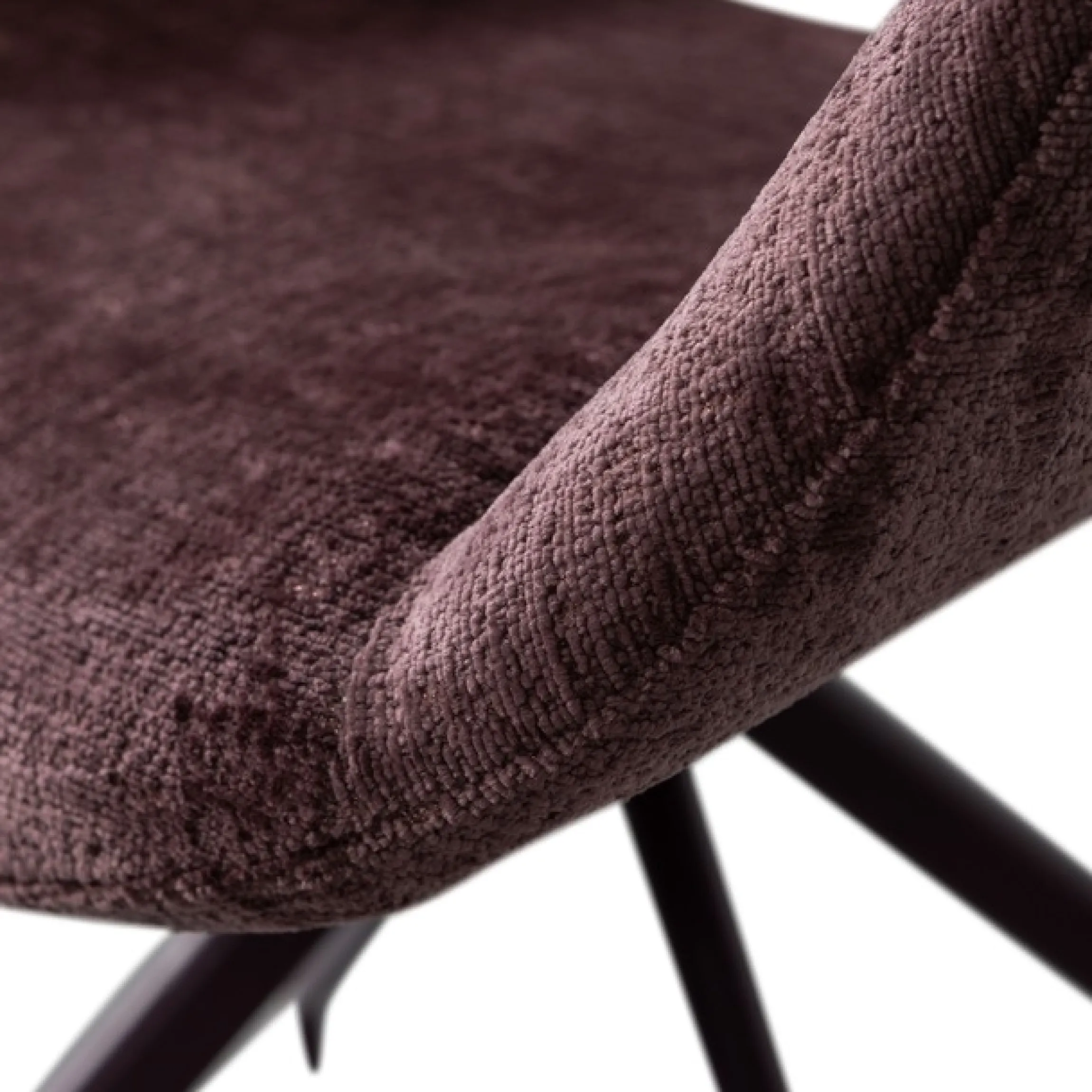 WOOOD Esszimmerstuhl »Eliva mit Grobstruktur-Velvetbezug und Metallgestell 58 x 82 x 58 cm« () Sehr hohe Verschleißfestigkeit, Drehmechanismus, Pfleiglicht