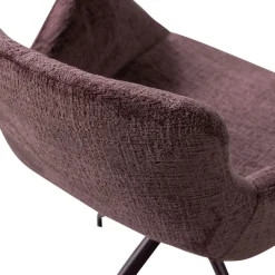 WOOOD Esszimmerstuhl »Eliva mit Grobstruktur-Velvetbezug und Metallgestell 58 x 82 x 58 cm« () Sehr hohe Verschleißfestigkeit, Drehmechanismus, Pfleiglicht