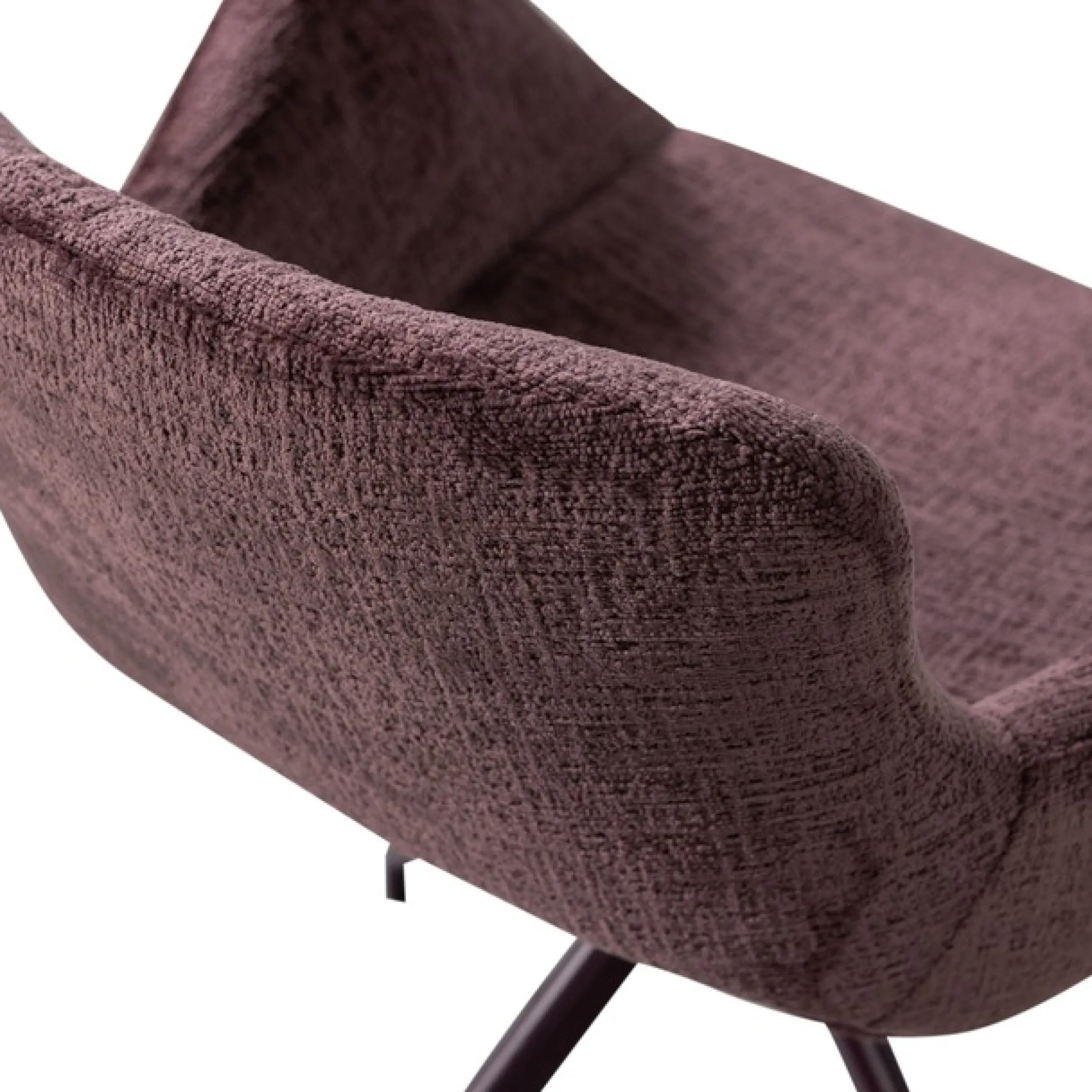 WOOOD Esszimmerstuhl »Eliva mit Grobstruktur-Velvetbezug und Metallgestell 58 x 82 x 58 cm« () Sehr hohe Verschleißfestigkeit, Drehmechanismus, Pfleiglicht