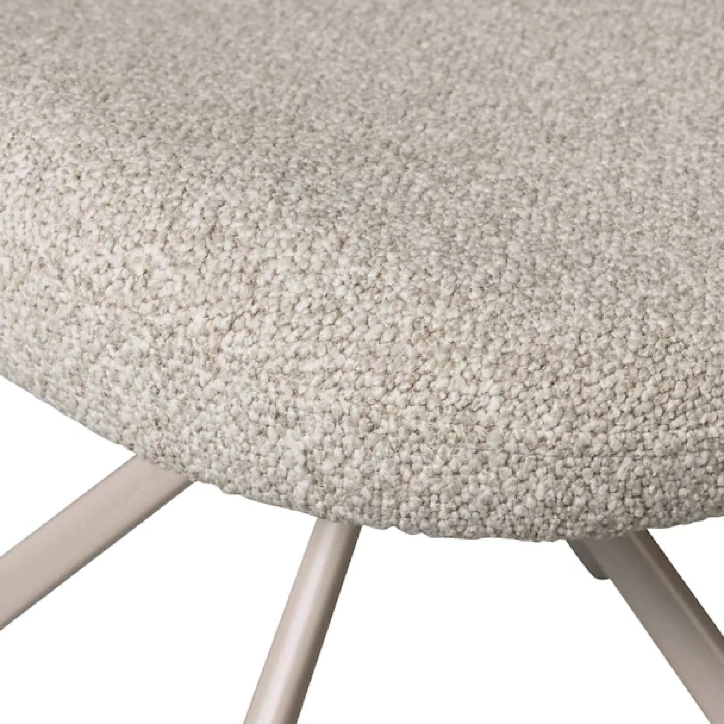 WOOOD Esszimmerstuhl »Femke mit Chenille-Bezug und Drehmechanismus 58 x 65 x 80 cm (2er-Set)« (Set) 2 Stk.Polsterstuhl mit Drehfuß, aus weichem Bouclé-Stoff, Höhe 80 cm