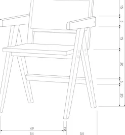 WOOOD Esszimmerstuhl »Gunn mit Kiefernholz und Rattangeflecht B 54 x T 54 x H 80 cm« () Kiefernholz mit Rattangeflecht, behandeltes Holz für lange Lebensdauer