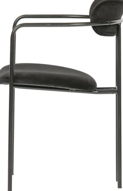 WOOOD Esszimmerstuhl »Ivy stapelbar mit Velvet-Bezug und Eisengestell B 55 x T 54 x H 76 cm« (Set) 2 Stk.Tragkraft 150 kg, Eisengestell, Pfleiglicht