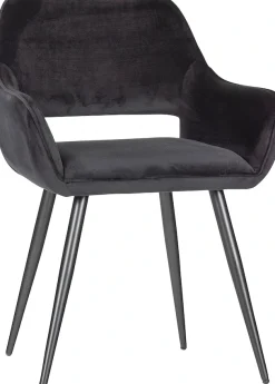 WOOOD Esszimmerstuhl »Jelle mit Velvet-Bezug und Metallgestell, B 60 x T 57 x H 80 cm« () 2 Stk.(Set, 2 St) Tragkraft 130 kg, pflegeleicht, einfach zu montierbar