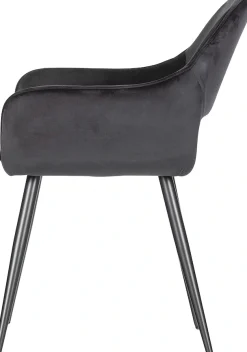 WOOOD Esszimmerstuhl »Jelle mit Velvet-Bezug und Metallgestell, B 60 x T 57 x H 80 cm« () 2 Stk.(Set, 2 St) Tragkraft 130 kg, pflegeleicht, einfach zu montierbar
