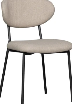 WOOOD Esszimmerstuhl »Kjeld stapelbar mit Bezug und Metallgestell, B 47 x T 53 x H 79 cm« (Set) 2 Stk.(Set, 2 St) Chenille, Tragkraft 120 kg, Geringe Verschleißfestigkeit
