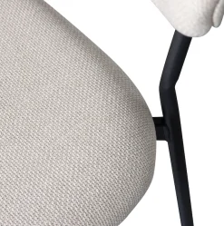 WOOOD Esszimmerstuhl »Kjeld stapelbar mit Bezug und Metallgestell, B 47 x T 53 x H 79 cm« (Set) 2 Stk.(Set, 2 St) Chenille, Tragkraft 120 kg, Geringe Verschleißfestigkeit
