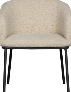 WOOOD Esszimmerstuhl »Leon mit Happy-Bouclé-Bezug und Metallgestell, B 61 x T 63 x H 77 cm« () Tragkraft 100 kg, einfach zu montierbar, pfleigleicht