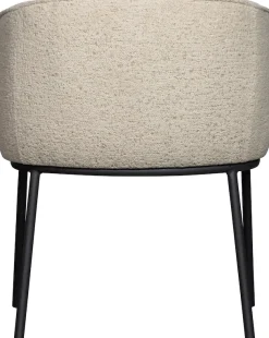 WOOOD Esszimmerstuhl »Leon mit Happy-Bouclé-Bezug und Metallgestell, B 61 x T 63 x H 77 cm« () Tragkraft 100 kg, einfach zu montierbar, pfleigleicht