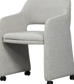 WOOOD Esszimmerstuhl »Lyric mit Ceyo-Bouclé-Bezug und Rollen B 59 x T 58 x H 79 cm« () Tragkraft 120 kg, Hohe Verschleißfestigkeit, montiert geliefert