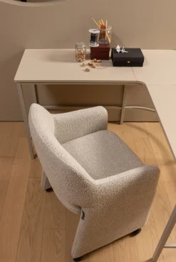 WOOOD Esszimmerstuhl »Lyric mit Ceyo-Bouclé-Bezug und Rollen B 59 x T 58 x H 79 cm« () Tragkraft 120 kg, Hohe Verschleißfestigkeit, montiert geliefert