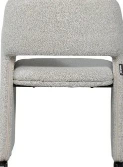 WOOOD Esszimmerstuhl »Lyric mit Ceyo-Bouclé-Bezug und Rollen B 59 x T 58 x H 79 cm« () Tragkraft 120 kg, Hohe Verschleißfestigkeit, montiert geliefert