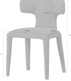 WOOOD Esszimmerstuhl »Permit aus Kunstleder komplett gepolstert H 78 x B 52 cm« (Set) 2 Stk.4-Fuß-Gestell, gepolstert, H 78 cm x B 52 cm