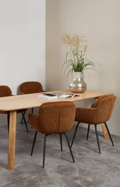 WOOOD Esszimmerstuhl »Runa Chenille-Bezug mit Metallgestell, H 82 x B 57 x T 59 cm« (Set) 2 Stk.(Set, 2 St)Tragkraft 120 kg, pfleigleicht Geringe Verschleißfestigkeit