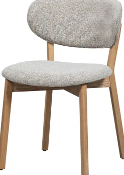 WOOOD Esszimmerstuhl »Udar mit Melange-Gewebe More und Eichengestell H 82 cm« (Set) 2 Stk.(Set, 2 St), strapazierfähiger Stoff, massives Eichenholz, modern