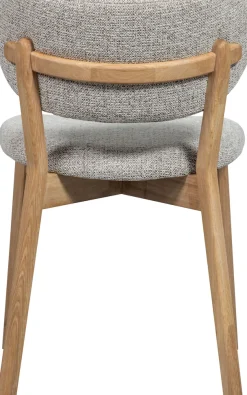 WOOOD Esszimmerstuhl »Udar mit Melange-Gewebe More und Eichengestell H 82 cm« (Set) 2 Stk.(Set, 2 St), strapazierfähiger Stoff, massives Eichenholz, modern