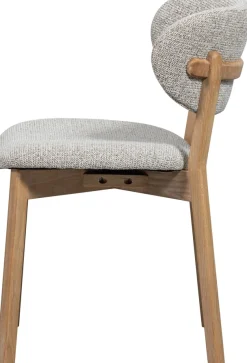 WOOOD Esszimmerstuhl »Udar mit Melange-Gewebe More und Eichengestell H 82 cm« (Set) 2 Stk.(Set, 2 St), strapazierfähiger Stoff, massives Eichenholz, modern