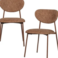 WOOOD Esszimmerstuhl »Valor Webstoff mit farblich passendem Metallgestell H77 x B46 x T56 cm« (Set) 2 Stk.(Set, 2 St) Tragkraft 120 kg, pfleigleicht, Hohe Verschleißfestigkeit