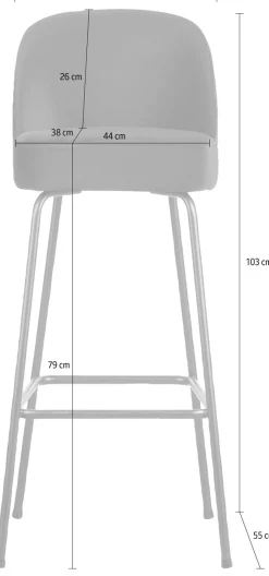 WOOOD Esszimmerstuhl »Vogue Bezug mit Fußstütze und Metallgestell, H 103 x B 50 x T 55 cm« () 1 Stk.Recycling-Lederfaser-Verbundstoff, pfleigleicht, Tragkraft 100 kg