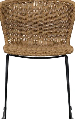 WOOOD Esszimmerstuhl »Wings geflochtenes PE-Rattan auf Stahlgestell, H 78 x B 55 x T 54 cm« () (Set of 2)Tragkraft 110 kg, Outdoor-Beschichtung, fertig montiert