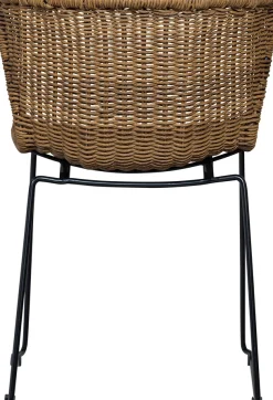 WOOOD Esszimmerstuhl »Wings geflochtenes PE-Rattan auf Stahlgestell, H 78 x B 55 x T 54 cm« () (Set of 2)Tragkraft 110 kg, Outdoor-Beschichtung, fertig montiert