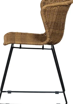 WOOOD Esszimmerstuhl »Wings geflochtenes PE-Rattan auf Stahlgestell, H 78 x B 55 x T 54 cm« () (Set of 2)Tragkraft 110 kg, Outdoor-Beschichtung, fertig montiert